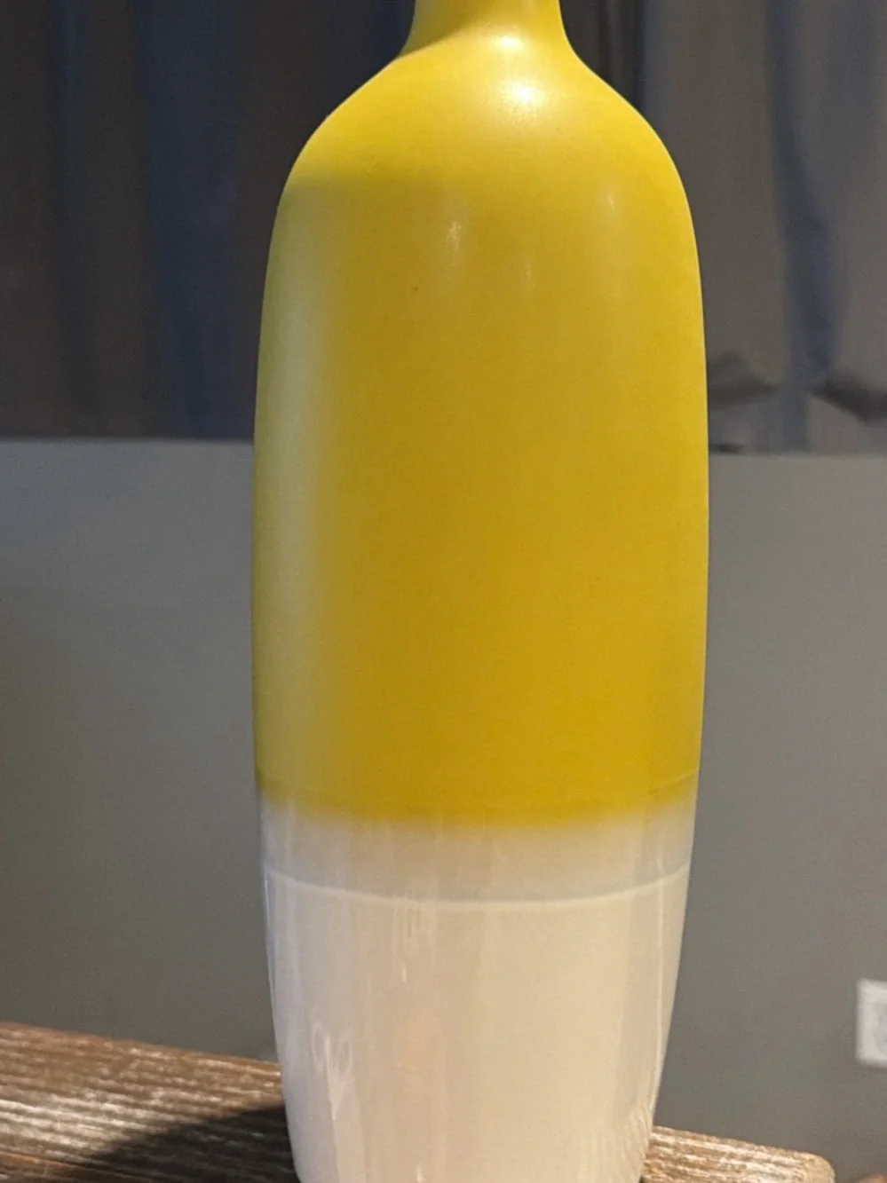 Yellow and White Ombre Bottle - Minimal Modern Design